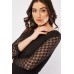 Lace Sleeve Black Mini Dress