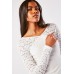 Lace Sleeve White Mini Dress