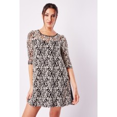 Laced Overlay Mini Dress