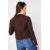 Lapel Front Chocolate Blazer