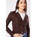 Lapel Front Chocolate Blazer