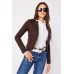 Lapel Front Chocolate Blazer