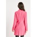 Lapel Front Crinkled Striped Blazer