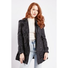 Lapel Front Double Breasted Trench Coat