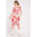 Large Floral Print Midi Dress