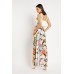 Large Floral Print Wide Leg Trousers