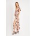 Large Flower Print Maxi Dress