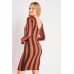 Large Stripes Bodycon Dress