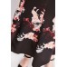 Lily Flower Print Godet Skirt