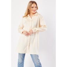 Long Sleeve Buttoned Long Shirt