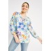 Long Sleeve Cotton Floral Blouse