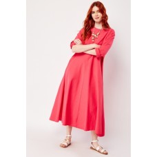 Long Sleeve Cotton Maxi Dress