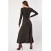 Long Sleeve Sweetheart Maxi Dress