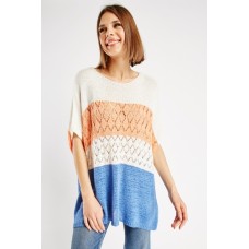 Loose Knit Colour Block Top