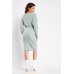 Low Plunge Wrap Knit Dress