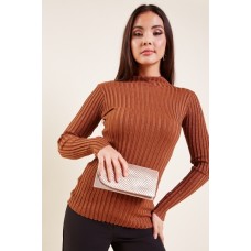 Lurex Rib Knit Top