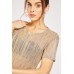 Lurex Sheer Short Sleeve Top