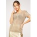 Lurex Sheer Short Sleeve Top