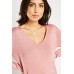 Lurex V-Neck Knit Top