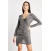 Lurex Wrap Mini Dress