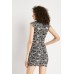 Mesh Overlay Mini Dress