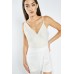 Mesh Panel Chiffon Overlay Dress