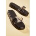 Metallic Clear Strap Sliders