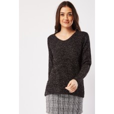 Metallic Insert Knitted Jumper