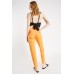 Mid Waist Orange Trousers