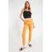 Mid Waist Orange Trousers