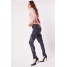 Mid Waist Skinny Embossed Trousers