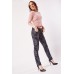 Mid Waist Skinny Embossed Trousers