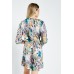 Mixed Print Balloon Sleeve Silky Playsuit