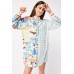 Mixed Print Shirt Dress