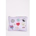 Novelty Patch Trim Clutch Bag