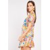 O-Ring Floral Mini Dress