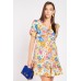 O-Ring Floral Mini Dress