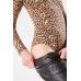 Off Shoulder Animal Print Bodysuit