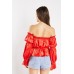 Off Shoulder Red Blouse