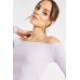 Off Shoulder Ribbed Lilac Top