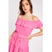 Off Shoulder Tiered Dip Hem Dress