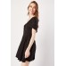 One Shoulder Overlay Swing Dress