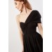 One Shoulder Overlay Swing Dress