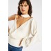 One Shoulder V Neck Blouse