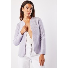 Open Front Textured Blazer