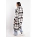 Oversized Midi Checkered Shacket