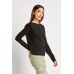 Padded Shoulders Cotton Sweater