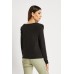 Padded Shoulders Cotton Sweater