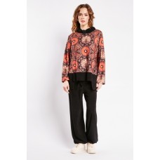 Paisley Print Contrast Hoodie And Trousers Set