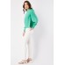 Partly Cotton Mid Waist White Jeggings